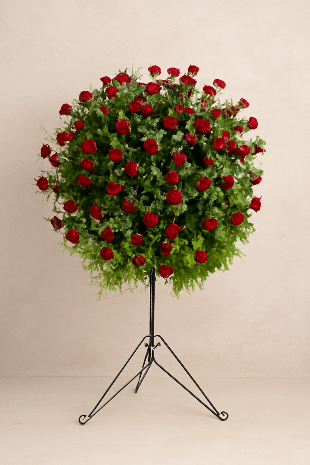 Red Roses Turkey Wrought iron arrangement of red roses (Turkey) | FLORA724